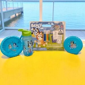 Zak! Bluey & Bingo Water Bottle Snack Container Cereal Sippy Bowl‎ Activity Book